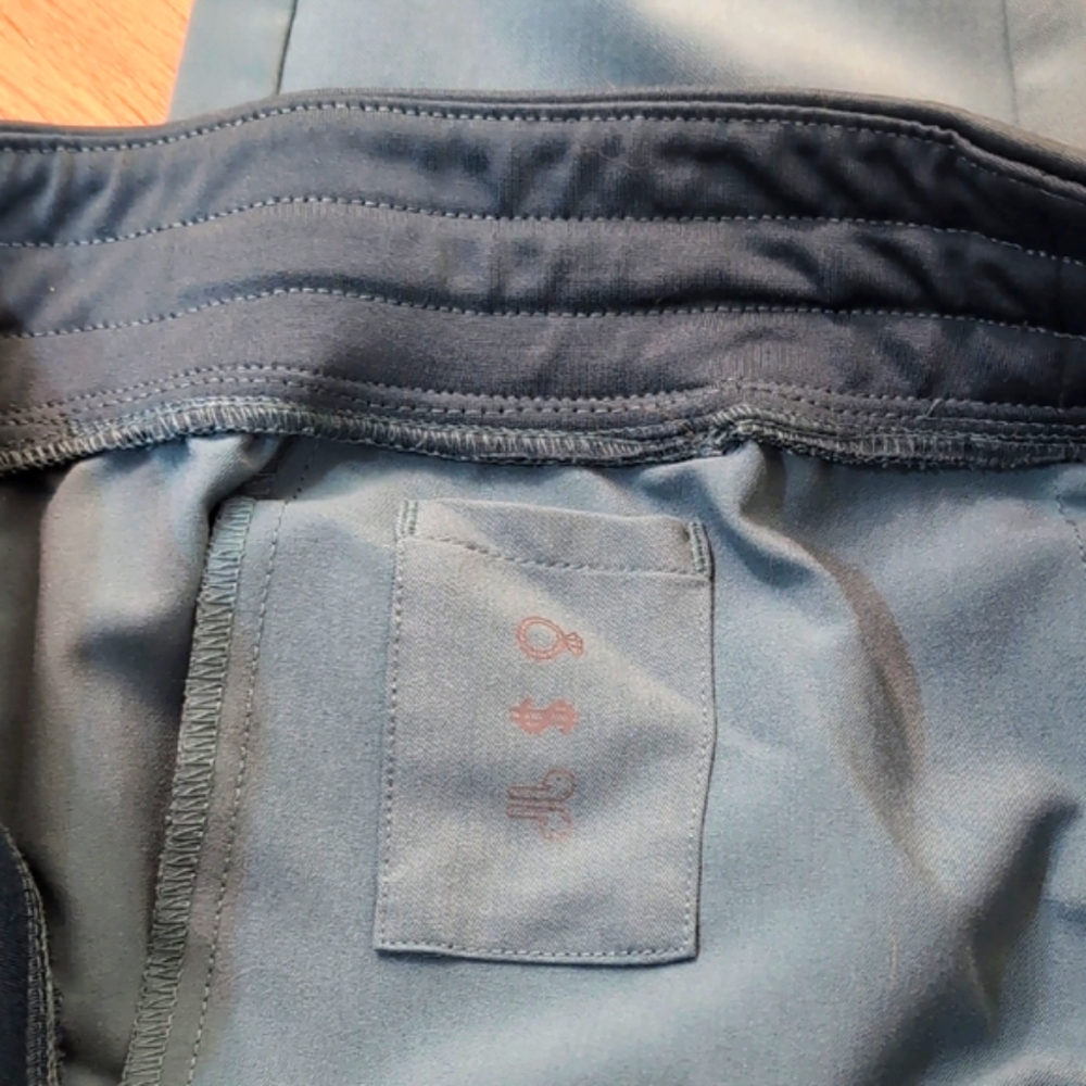 Figs Women's Teal Cuffed Scrub Pants - Picture 7 of 10